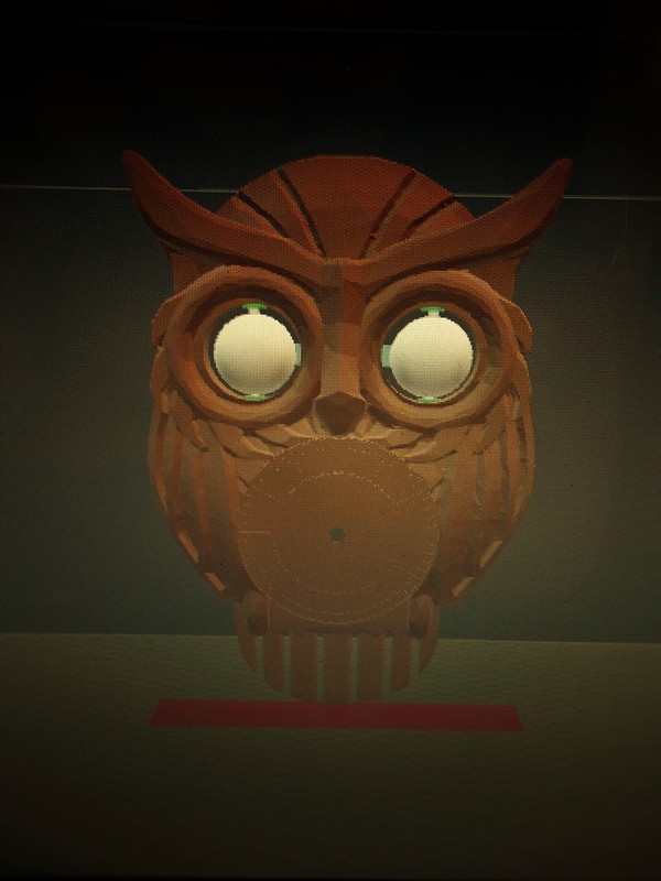 OWL CLOCK with moving eyes