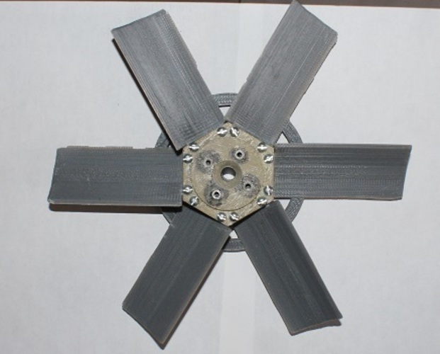 Segmented Fan for 8mm Shaft 3D Print 62383