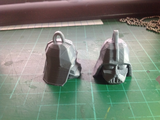 Darth Vader Head Keychain 3D Print 62466