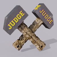 Small JUDGE hammer 3D Printing 62467