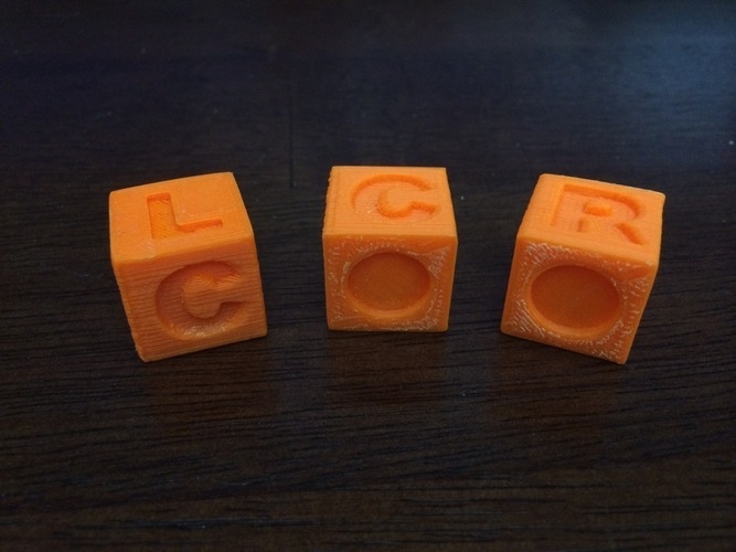 Left Center Right Dice Replacements 3D Print 62560