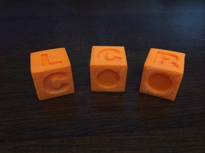 3D Printed Left Center Right Dice Replacements By Flashsolutions Pinshape