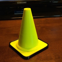 Small Traffic Cone with rubber base 3D Printing 62561