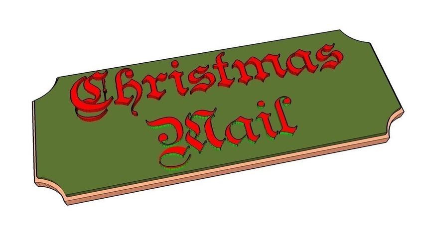 Christmas Mail Plaque 3D Print 62592