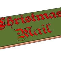 Small Christmas Mail Plaque 3D Printing 62592
