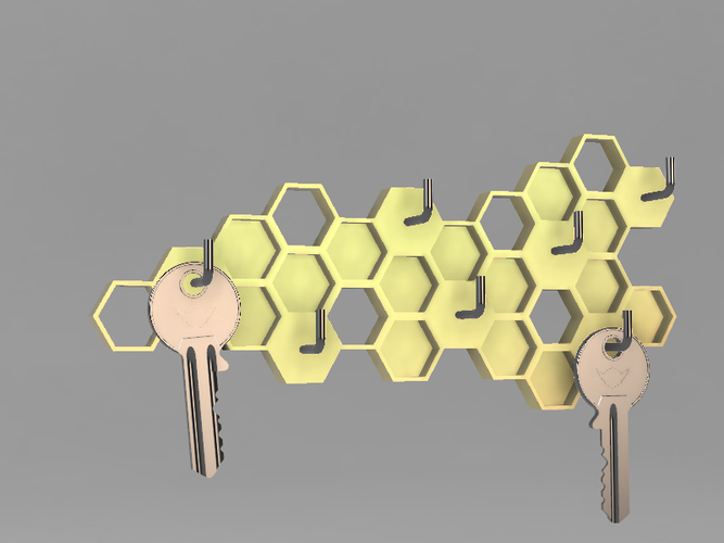 Honeycomb Key Hanger 3D Print 62831