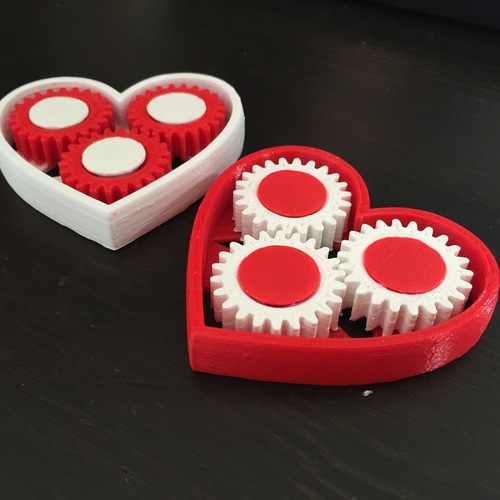 Geared Heart 3D Print 62927