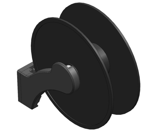 Spool Holder - Wall Mount (Optimized for Hatchbox 1.75mm) 3D Print 63278