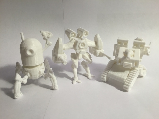 Robot Minifigure Trio 3D Print 63339