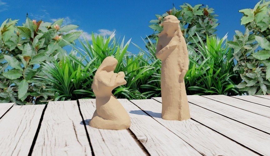 Mary and Joseph Statues 3D Print 63349