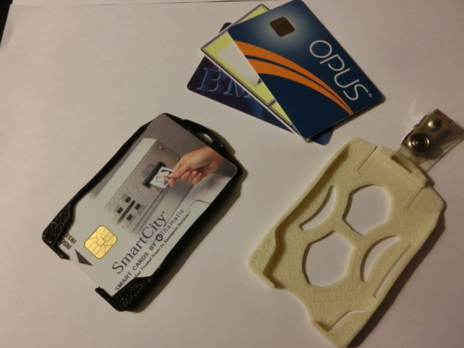 3D Printed Card Badge Holder By 3dx Pinshape