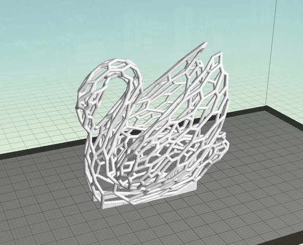 Voronoi Experiment No:14 Odile The Swan 3D Print 63636