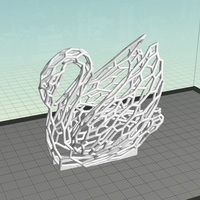 Small Voronoi Experiment No:14 Odile The Swan 3D Printing 63636