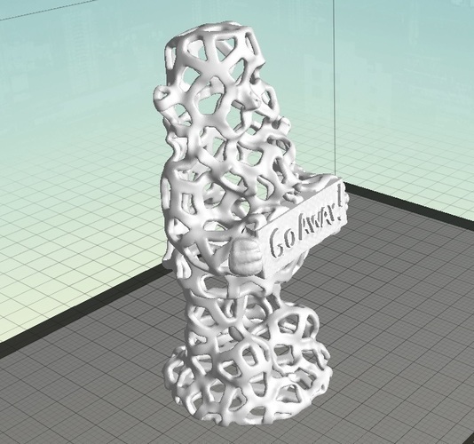 Voronoi Experiment No:12 "Go Away Gnome" 3D Print 63651