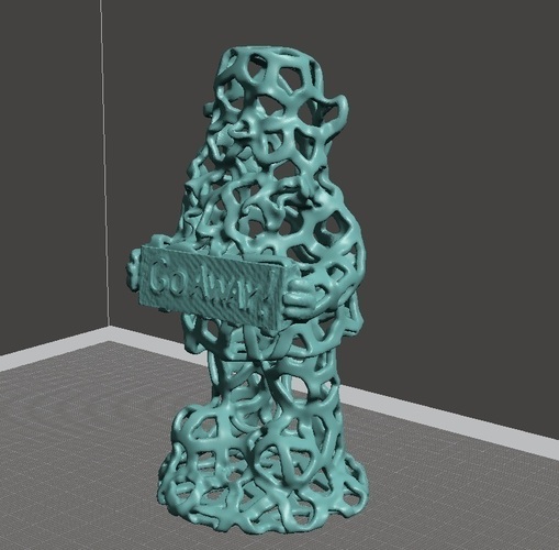 Voronoi Experiment No:12 "Go Away Gnome" 3D Print 63652