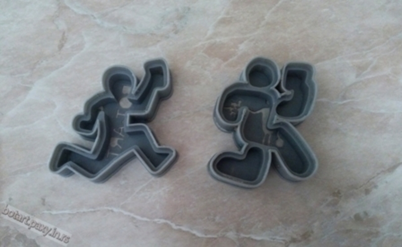 Orienteering runner cookie cutter 3D Print 63695