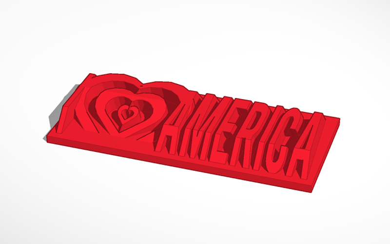 i_love_america2_3d_printed 3D Print 63707