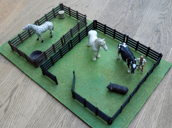 Farm fence for toy animals 3D Print 63759