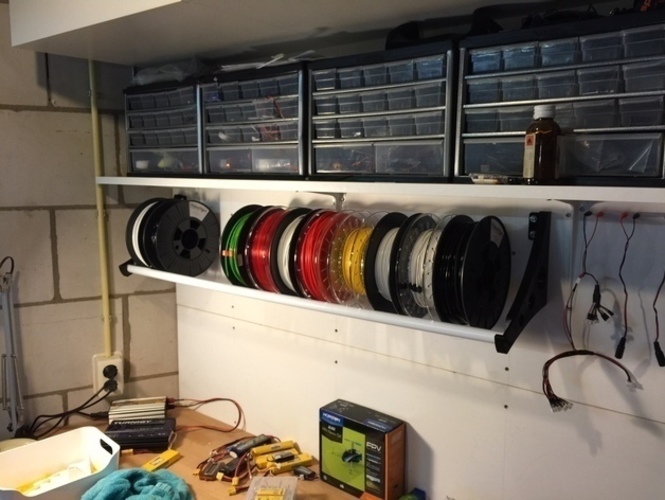 3d Printed Filament Holder Wall Mount By Robinh Pinshape - Wire Spool Wall Rack