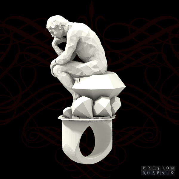 Thinker w/ diamonds