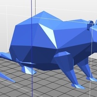 Small Low Poly Rat 3D Printing 63956