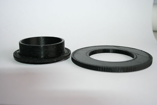 T2 Male-Male Thread Adapter with adjustment ring