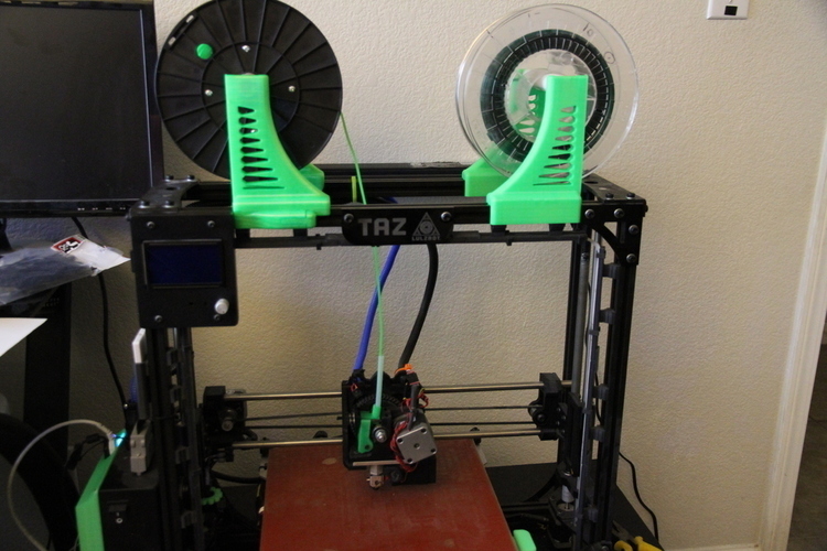 Lulzbot Taz 4 or 5 top Filament spool holder 3D Print 64092