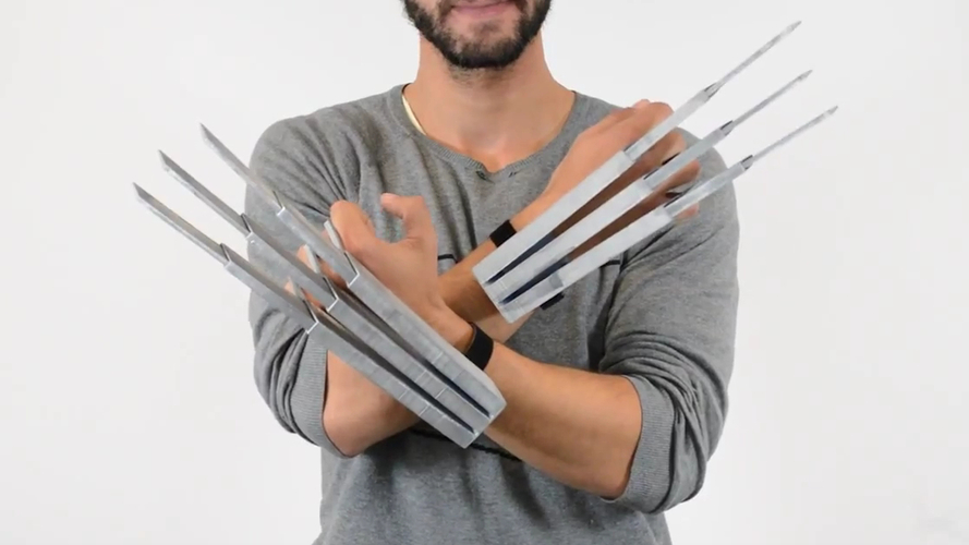 Modified big hands Wolverine Claws Dual action 3D Print 64195