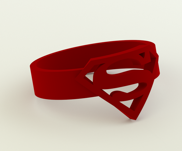 Superman Ring (sizes US 6 - 12) 3D Print 64250