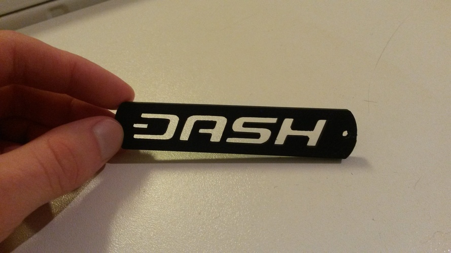 Dash Cryptocurrency keyring 3D Print 64320