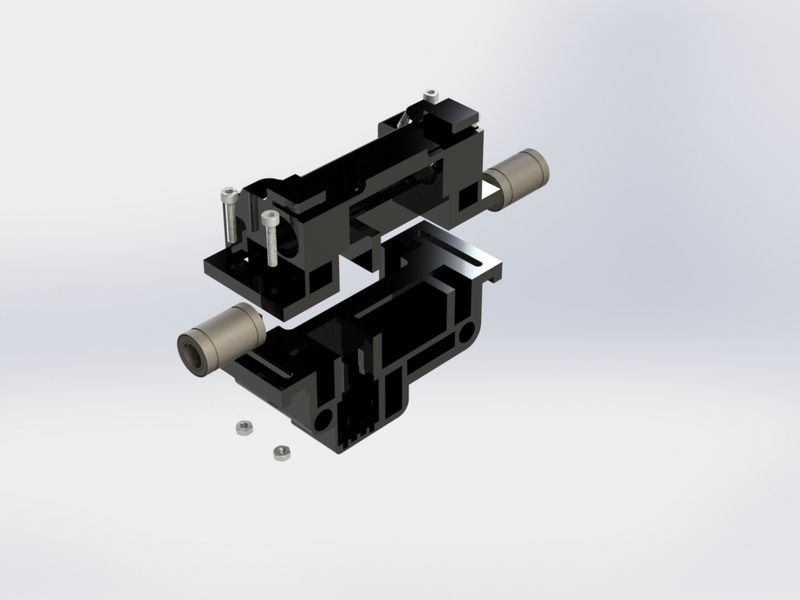 Davinci 1 left Y axis carriage for 15mm x 8mm linear bearings - Pinshape
