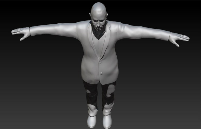 Zombie in a Suit 3D Print 64511