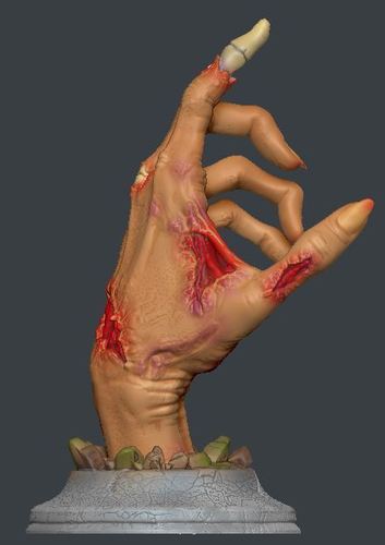 Zombie Hand 3D Print 64583