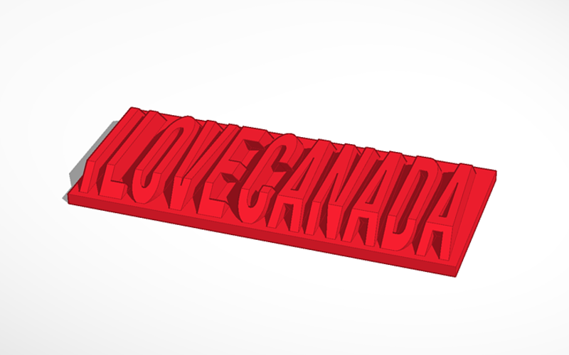 I Love Canada_3D Printed Sign on your desk 3D Print 64594