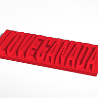 Small I Love Canada_3D Printed Sign on your desk 3D Printing 64594