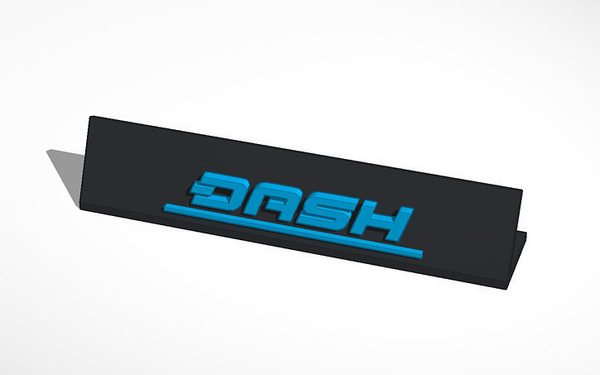Dash Cryptocurrency Desk sign! (Dash Coin)