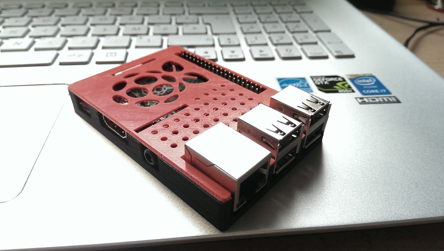 Raspberry Pi case (model B+ / 2 / 3) 3D Print 64763