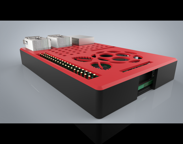 Raspberry Pi case (model B+ / 2 / 3) 3D Print 64767