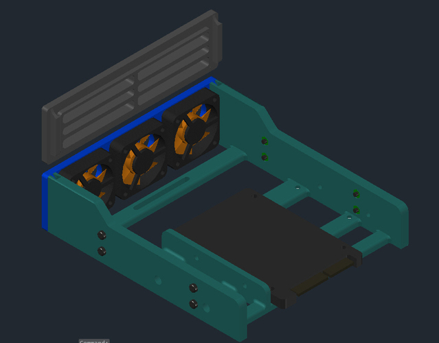 HDDCaddy 1x2.5 or 3.5 to 5.25 3D Print 64975