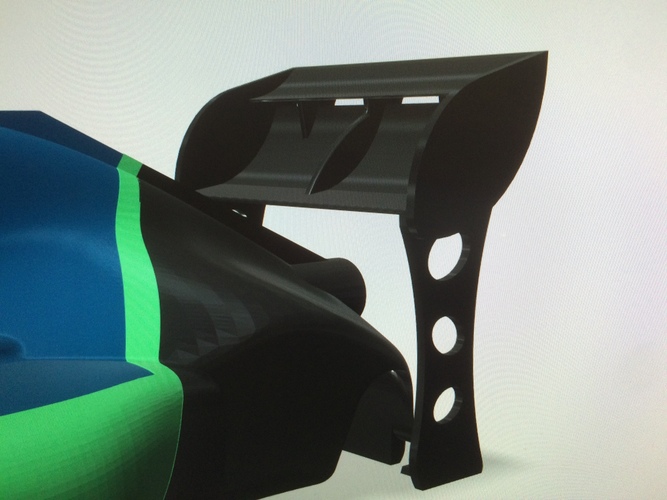 open rc f1 rear spoilers 3D Print 65001