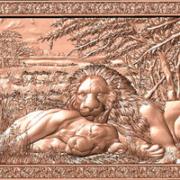 Frame two lions - Thumbnail 2