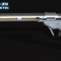 Small WESTAR-34 blaster pistol 3D Printing 65071
