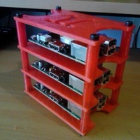 Small Raspbery Pi cluster Rack 3D Printing 65131