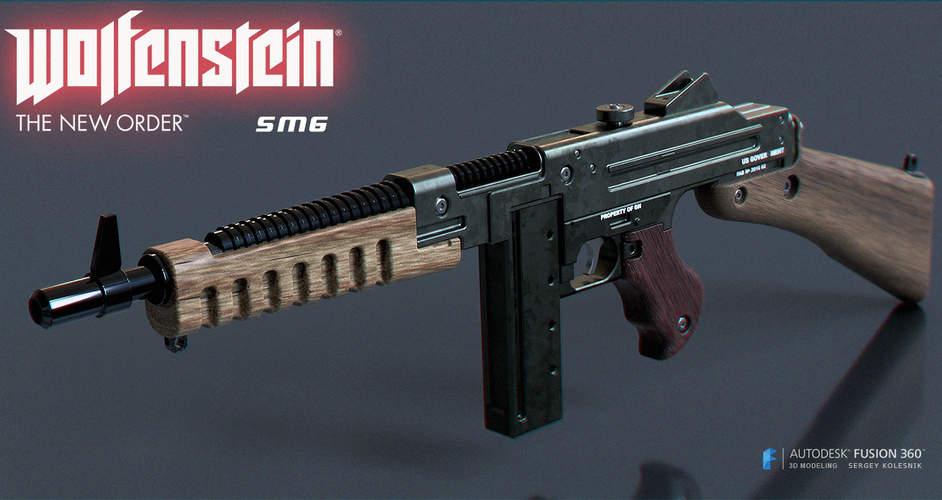 Wolfenstein: The New Order SMG 3D Print 65161