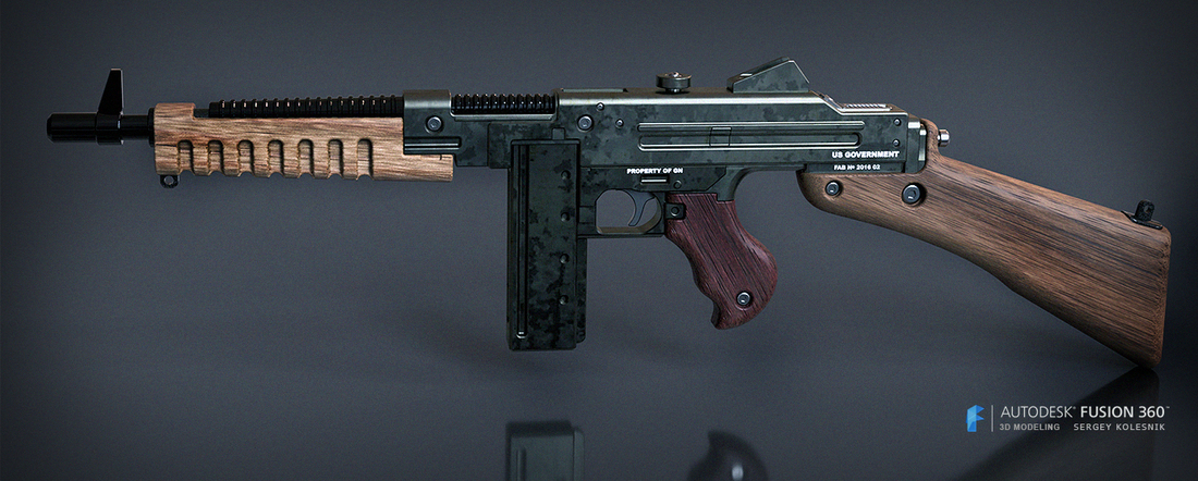 Wolfenstein: The New Order SMG 3D Print 65162