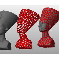 Small Nefertiti-Dual-color 3D Printing 65171