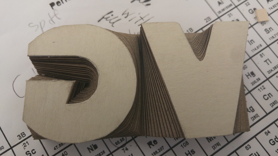 VG (Very Good) Initials Stamp Piece 3D Print 65176