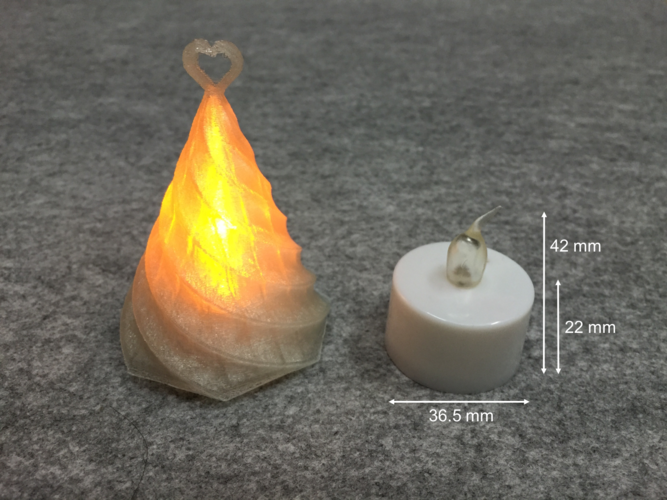 Decoration of LED candle 3D Print 65223