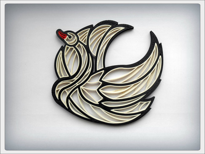 Quilling "Swan" 3D Print 65295