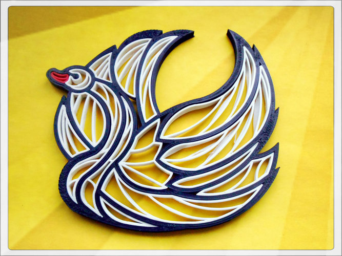 Quilling "Swan" 3D Print 65296